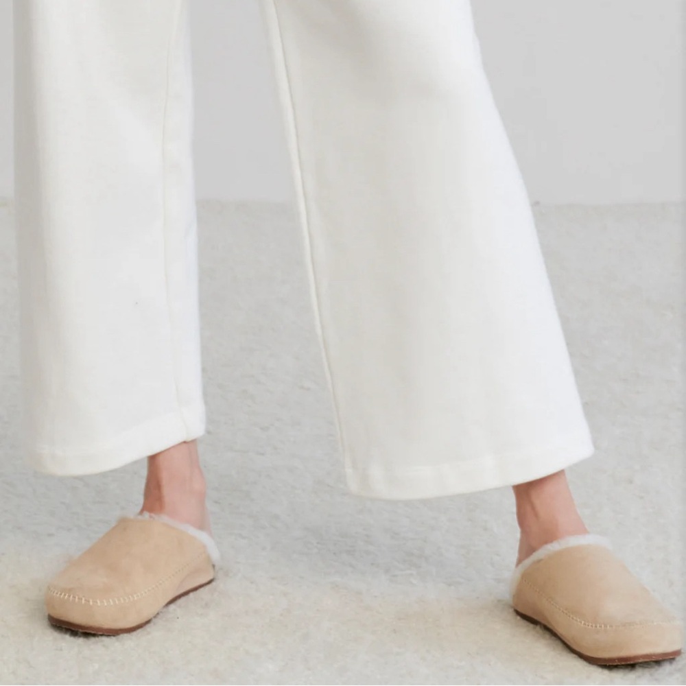 Women's Jenni Kayne Shearling-Lined Moc Clog in Taupe